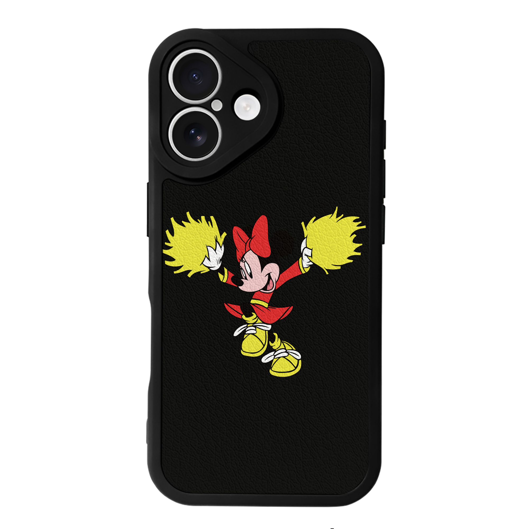 （画像用） ミッキーマウス Mickey Mouse 【iPhone 16シリーズ対応】シリコンスマホケース（レザー調） 材質：シリコン